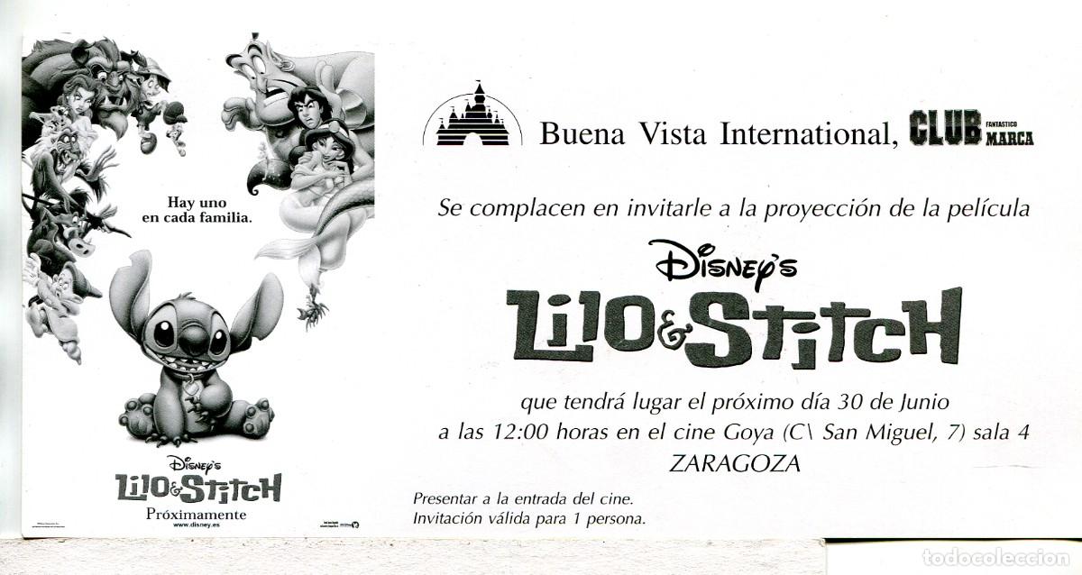 Cine: LILO Y STICH, de Disney. DIBUJOS ANIMADOS. PROGRAMA DE PREESTRENO.