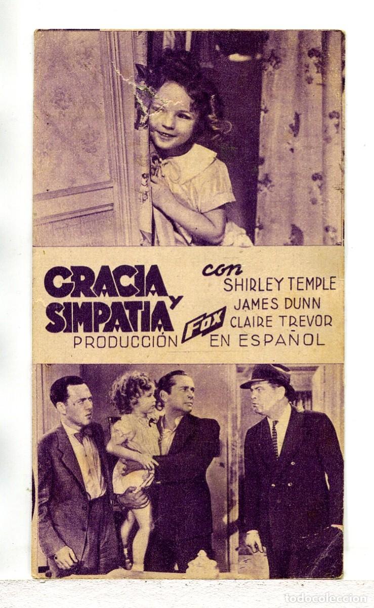 Cine: GRACIA Y SIMPAT&Iacute;A, con Shirley Temple.