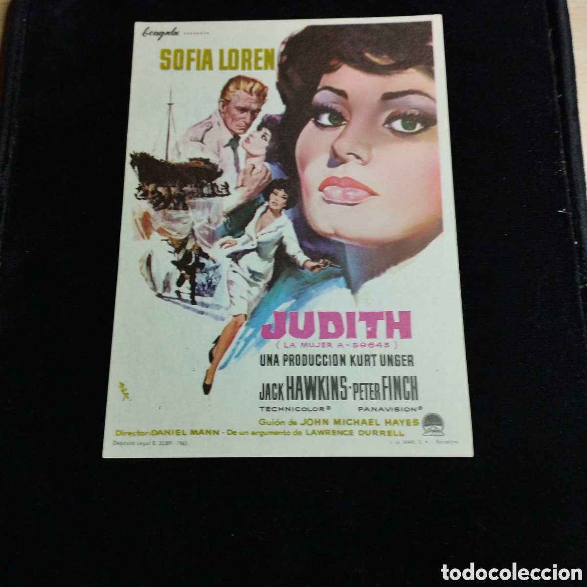 Cine: Programa de cine sencillo. Judith. Jack Hawking. Sof&iacute;a Loren. Sp
