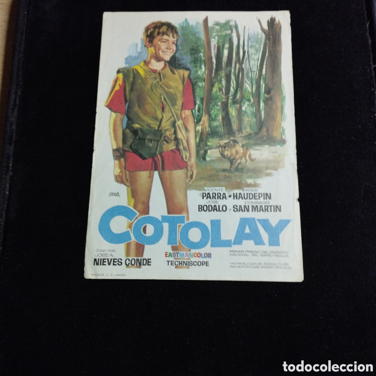 Cine: Programa de cine sencillo. Cotolay. Vicente Parra. Didier Haudepin. Sp