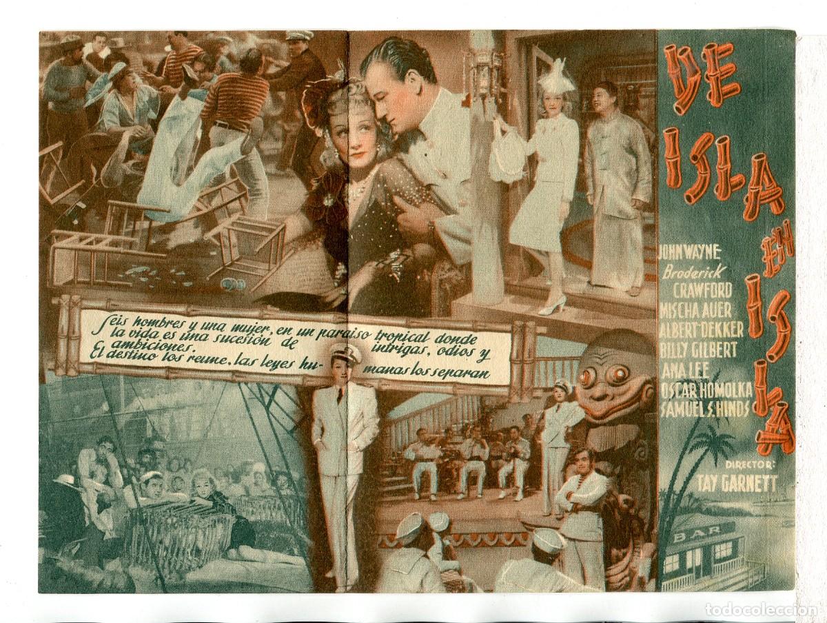 Cine: DE ISLA EN ISLA, con Marlene Dietrich.