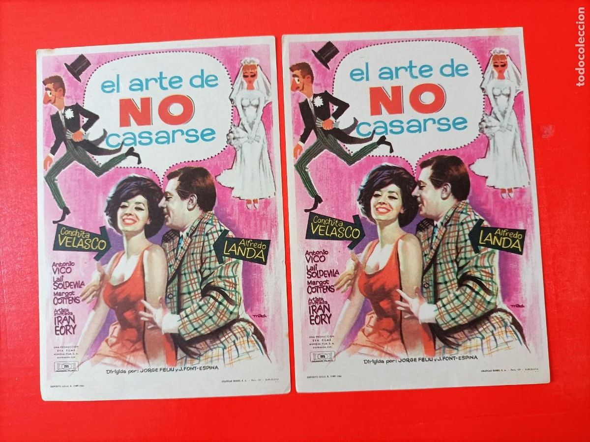 Cine: EL ARTE DE NO CASARSE. LOTE DE 2 UNIDADES. EST&Aacute;N NUEVOS. CONCHA VELASCO, ALFREDO LANDA.