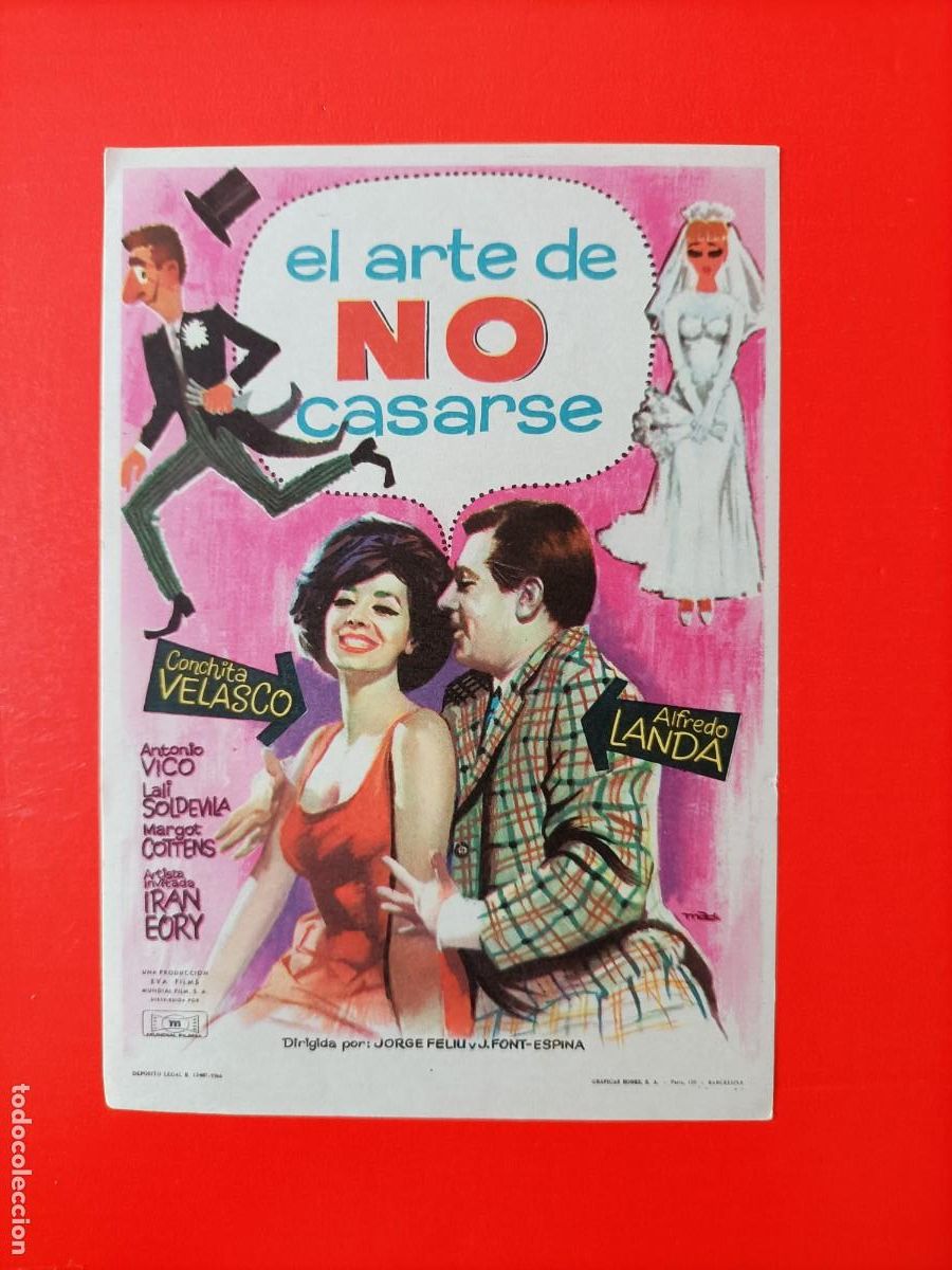 Cine: EL ARTE DE NO CASARSE. EST&Aacute; NUEVO. CONCHA VELASCO, ALFREDO LANDA. S/P.