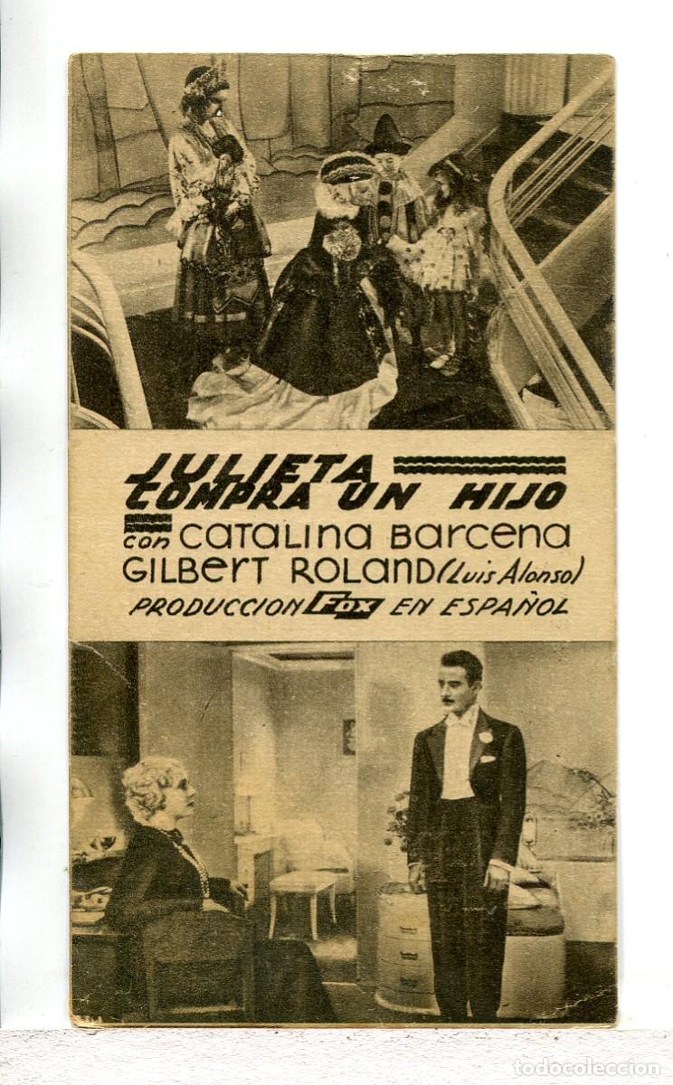 Cine: JULIETA COMPRA UN HIJO, con Gilbert Roland.