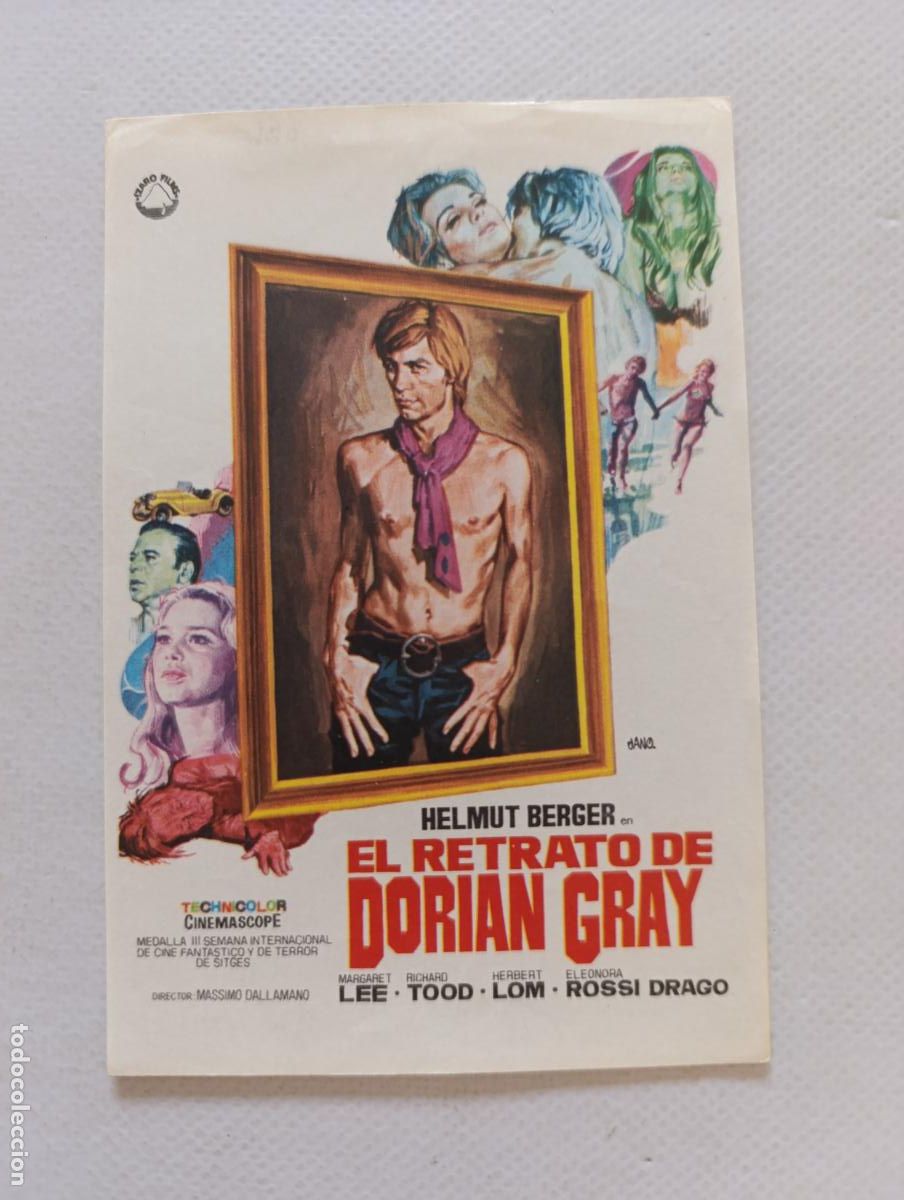 Cine: FOLLETO DE MANO - EL RETRATO DE DORIAN GRAY - HELMUT BERGER - SIN PUBLICIDAD (150C)
