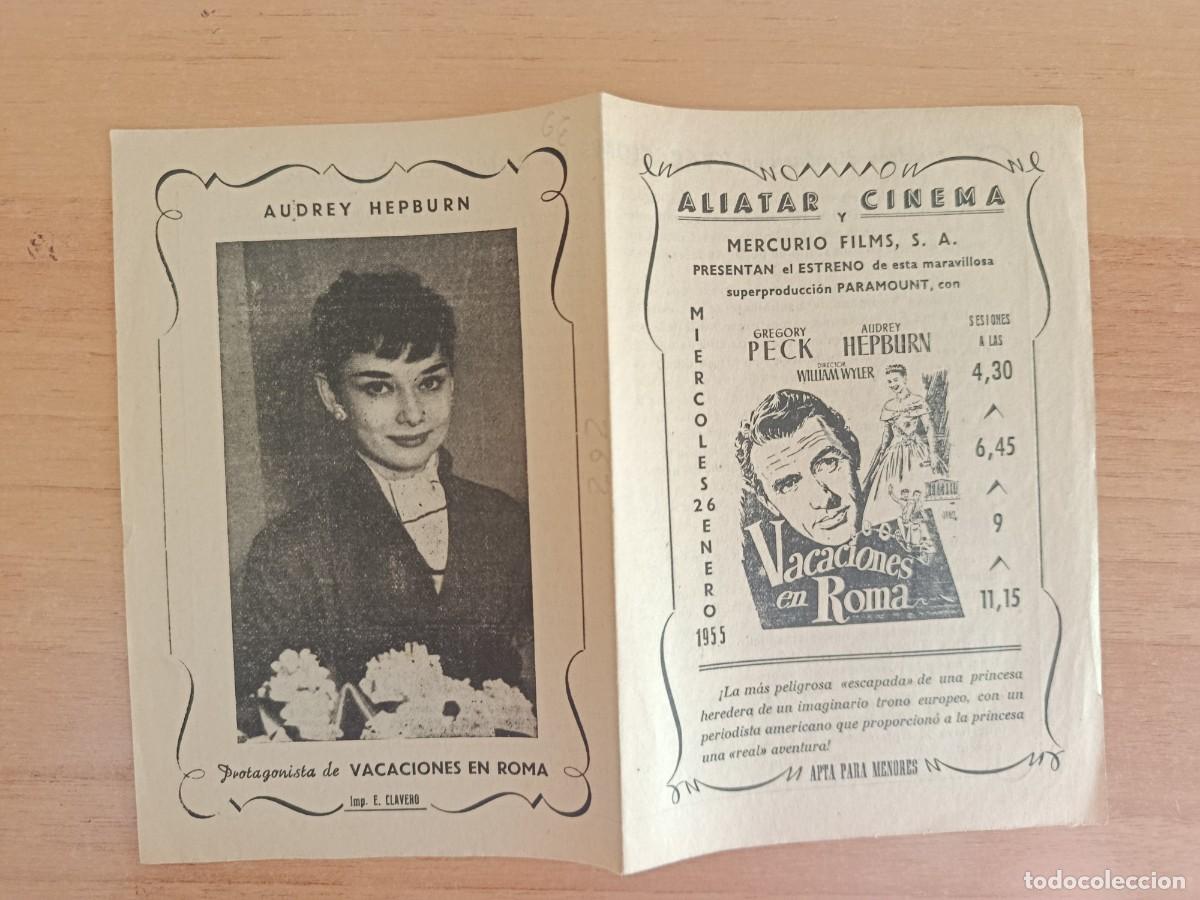  Flyers Publicitaires de films Anciens: TURQ--PROGRAMA DE CINE-- VACACIONES EN ROMA