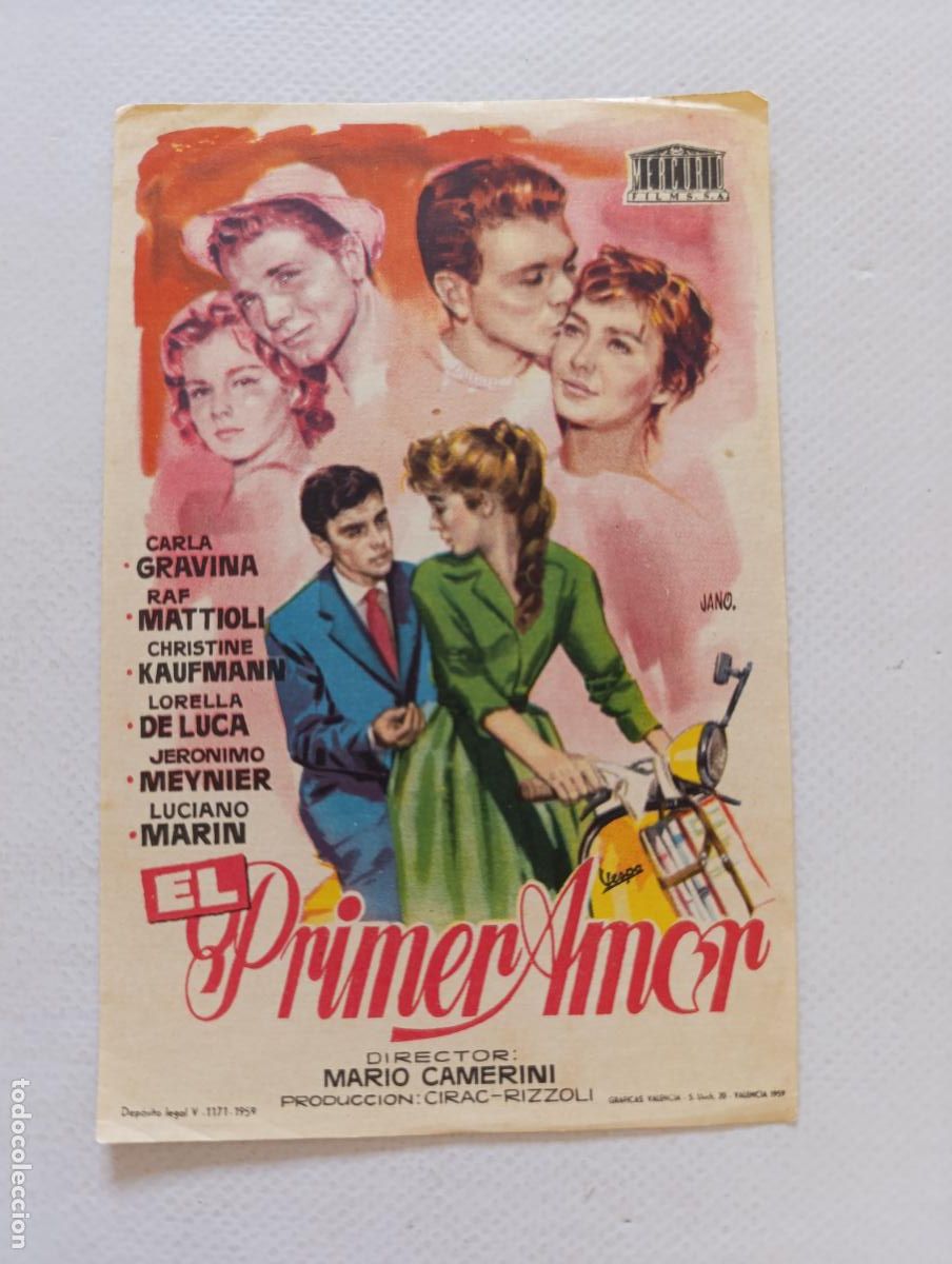 Cine: FOLLETO DE MANO - EL PRIMER AMOR - MARIO CAMERINI - SIN PUBLICIDAD (150C)
