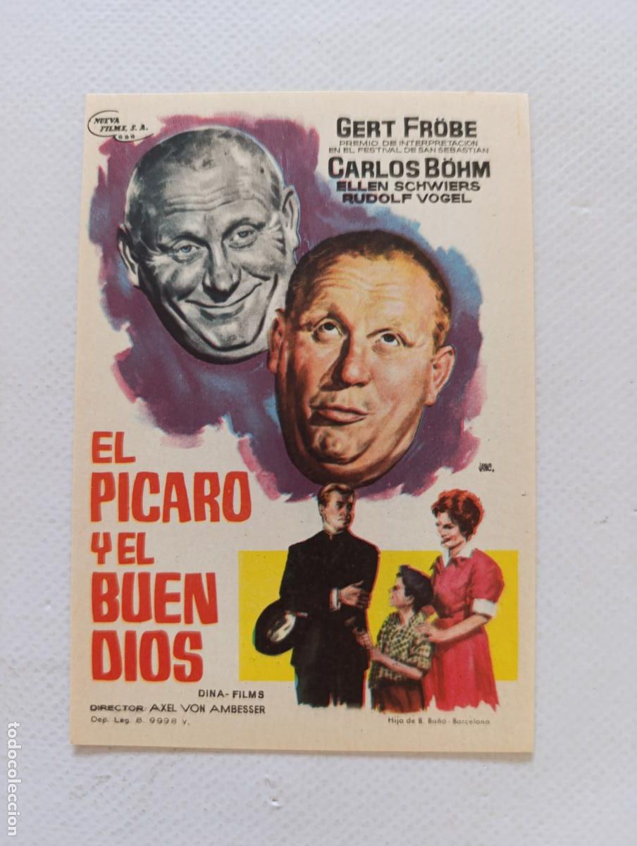 Cine: FOLLETO DE MANO - EL PICARO Y EL BUEN DIOS - SIN PUBLICIDAD (150D)