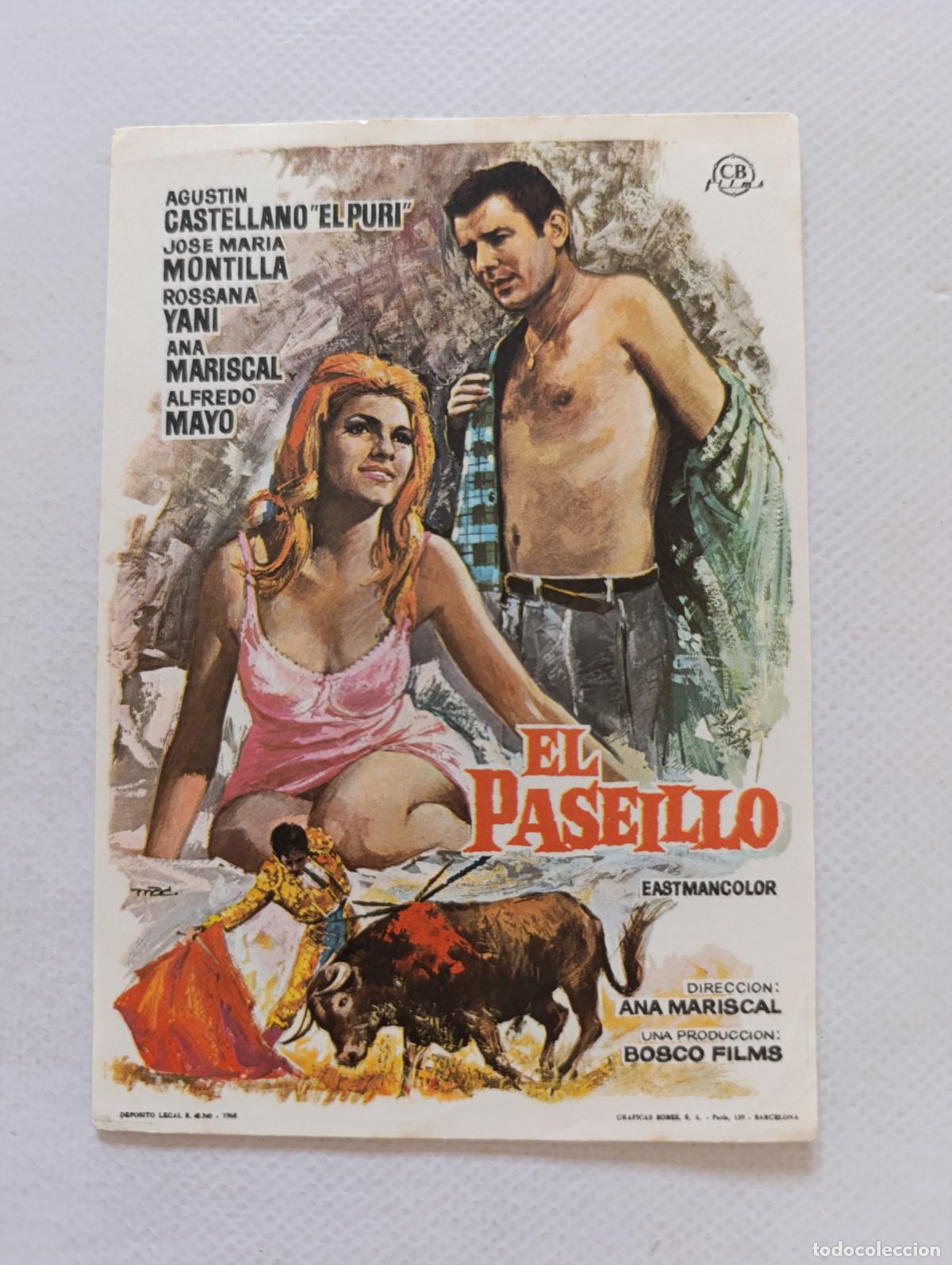 Cine: FOLLETO DE MANO - EL PASEILLO - AGUSTIN CASTELLANO EL PURI - SIN PUBLICIDAD (150D)