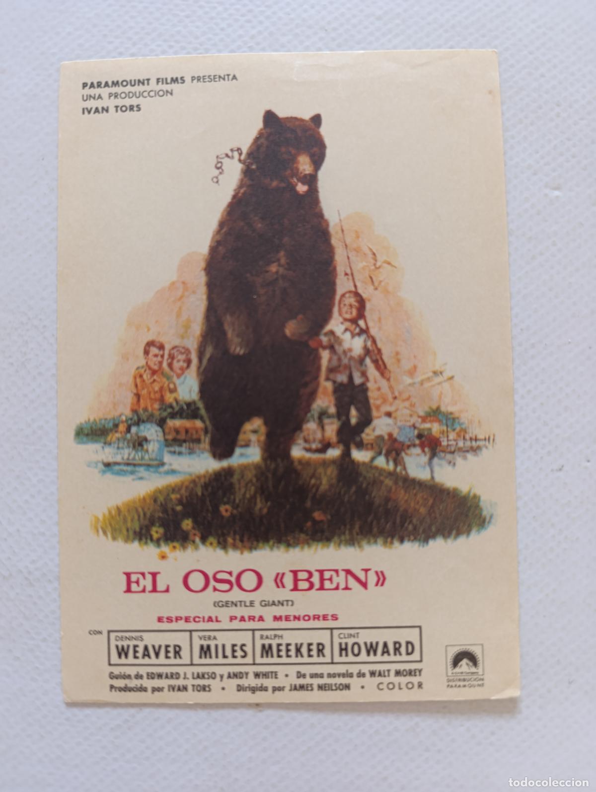Cine: FOLLETO DE MANO - EL OSO BEN (GENTLE GIANT) - SIN PUBLICIDAD (150E)
