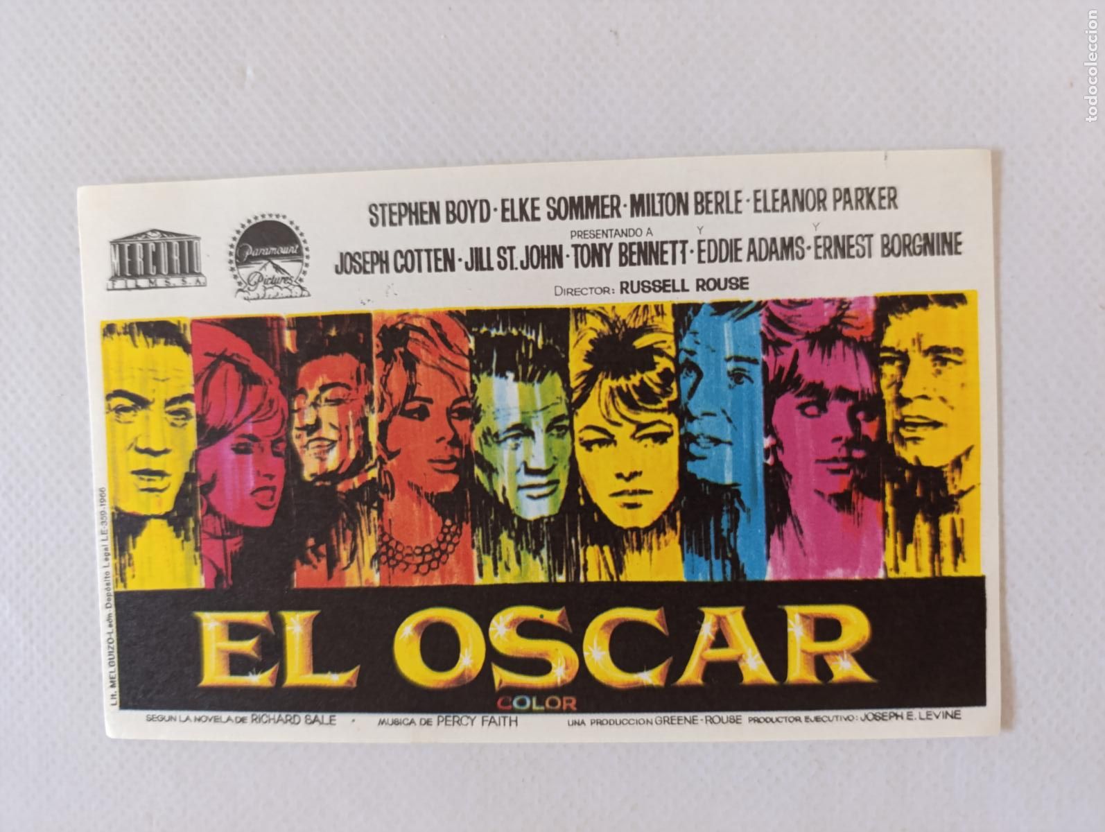 Cine: FOLLETO DE MANO - EL OSCAR - STEPHEN BOYD - SIN PUBLICIDAD (150E)