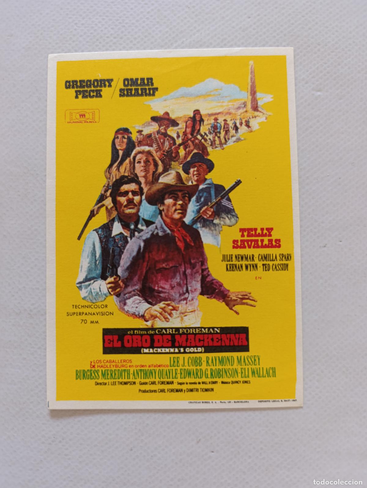 Cine: FOLLETO DE MANO - EL ORO DE MACKENNA - GREGORY PECK, OMAR SHARIF - SIN PUBLICIDAD (150E)