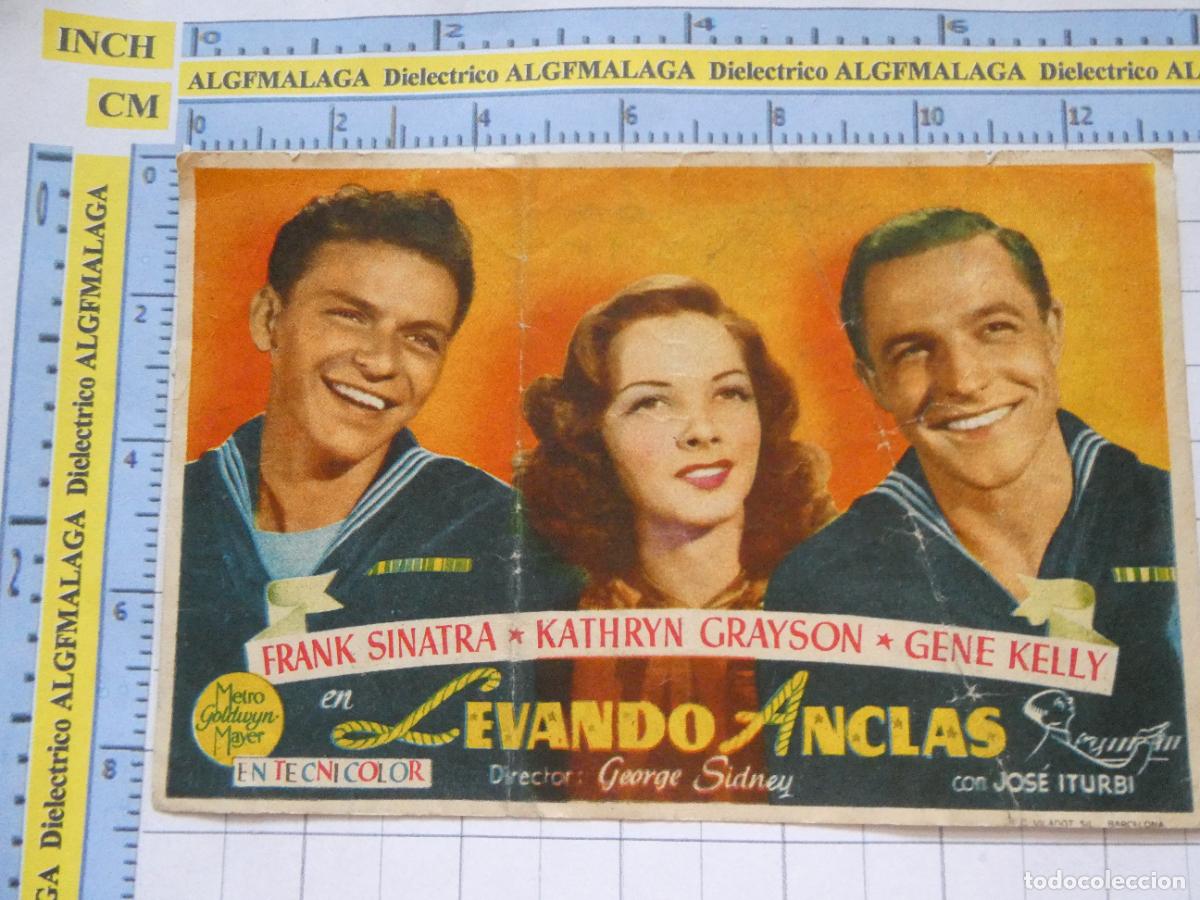 Cine: PROGRAMA DE MANO. PEL&Iacute;CULA LEVANDO ANCLAS FRANK SINATRA PUBLICIDAD CINE AVENIDA M&Aacute;LAGA 147