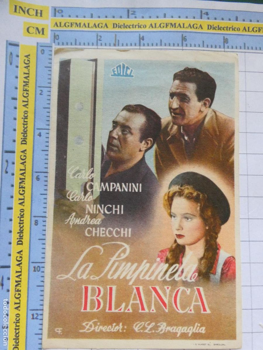 Cine: PROGRAMA DE MANO. PEL&Iacute;CULA LA PIMPINELA BLANCA. PUBLICIDAD CINE PLUS ULTRA M&Aacute;LAGA 152