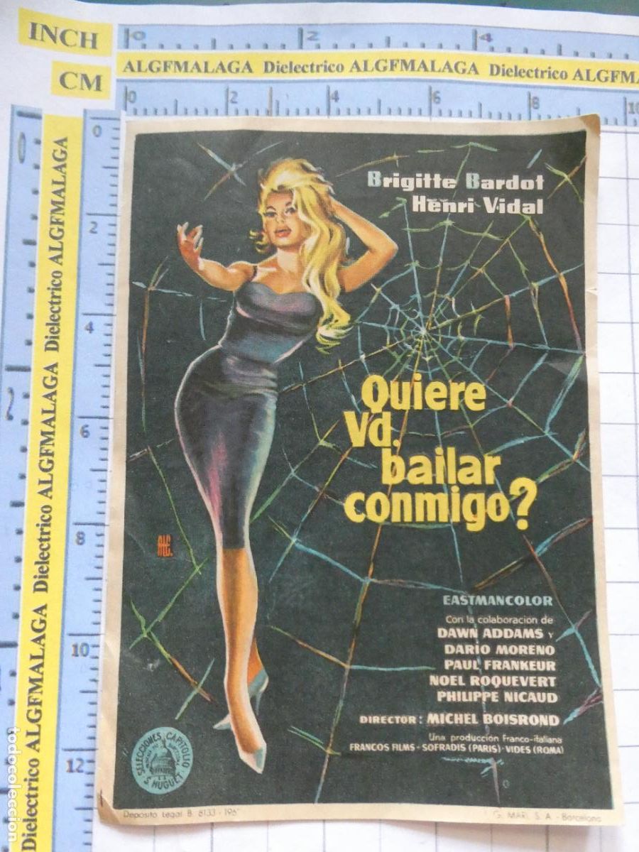 Cine: PROGRAMA DE MANO. PEL&Iacute;CULA QUIERE USTED BAILAR CONMIGO. PUBLICIDAD CINE CAPITOL. 158