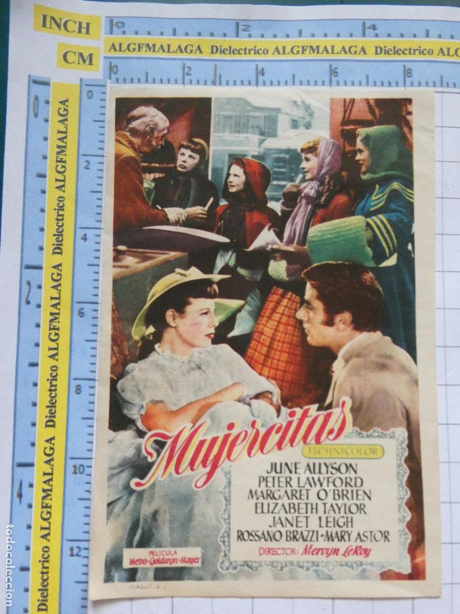 Cine: PROGRAMA DE MANO. PEL&Iacute;CULA MUJERCITAS PUBLICIDAD CINE GRAN ALB&Eacute;NIZ M&Aacute;LAGA. 161