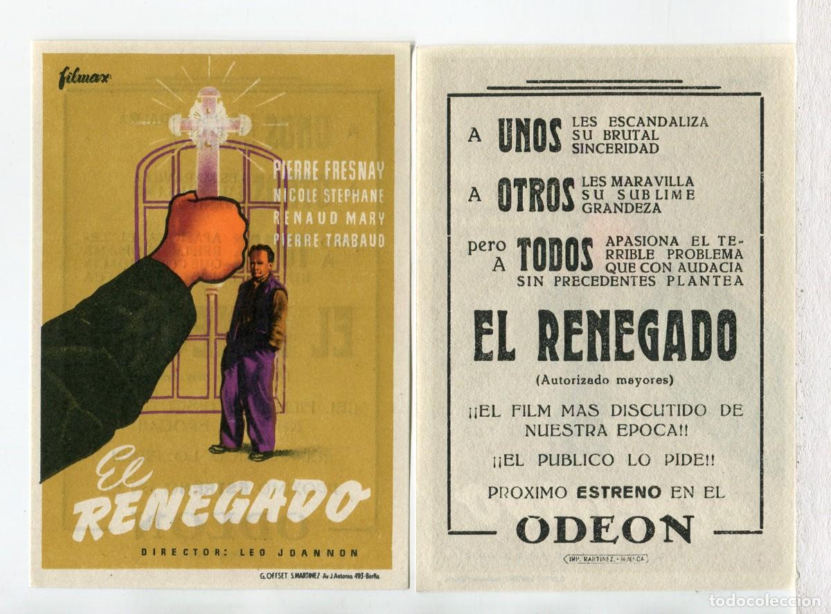  Foglietti di film di film antichi di cinema: EL RENEGADO, con Pierre Fresnay.