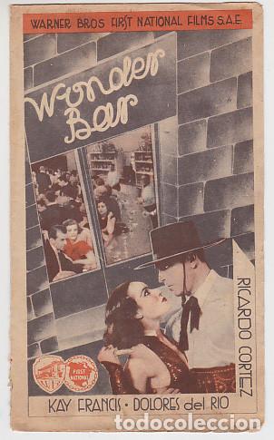 Cine: WONDER BAR (doble de los a&ntilde;os 30)