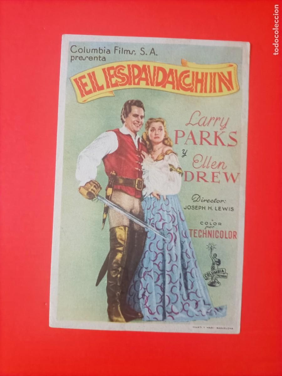 Cine: EL ESPADACHIN. C/P. CINE ECHEGARAY, M&Aacute;LAGA. EST&Aacute; NUEVO. CON LARRY PARKS.