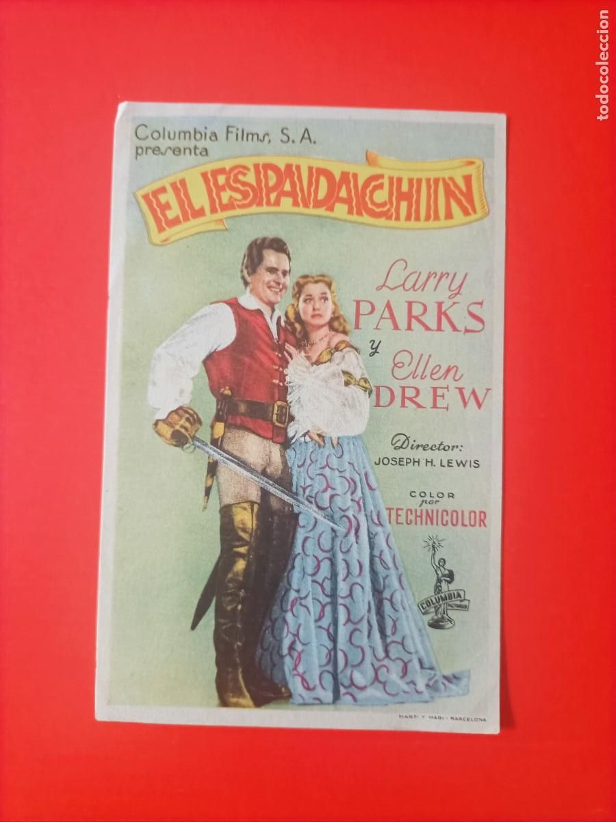 Cine: EL ESPADACHIN. C/P. CINE ECHEGARAY, M&Aacute;LAGA. EST&Aacute; NUEVO. CON LARRY PARKS.