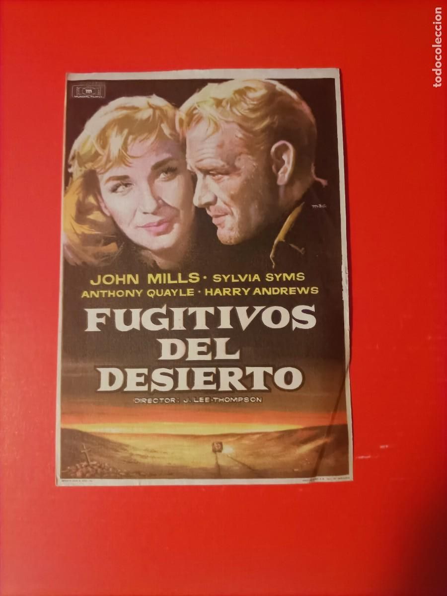 Cine: FUGITIVOS DEL DESIERTO. C/P. CINE LE PAR&Iacute;S. EST&Aacute; NUEVO. JOHN MILLS.