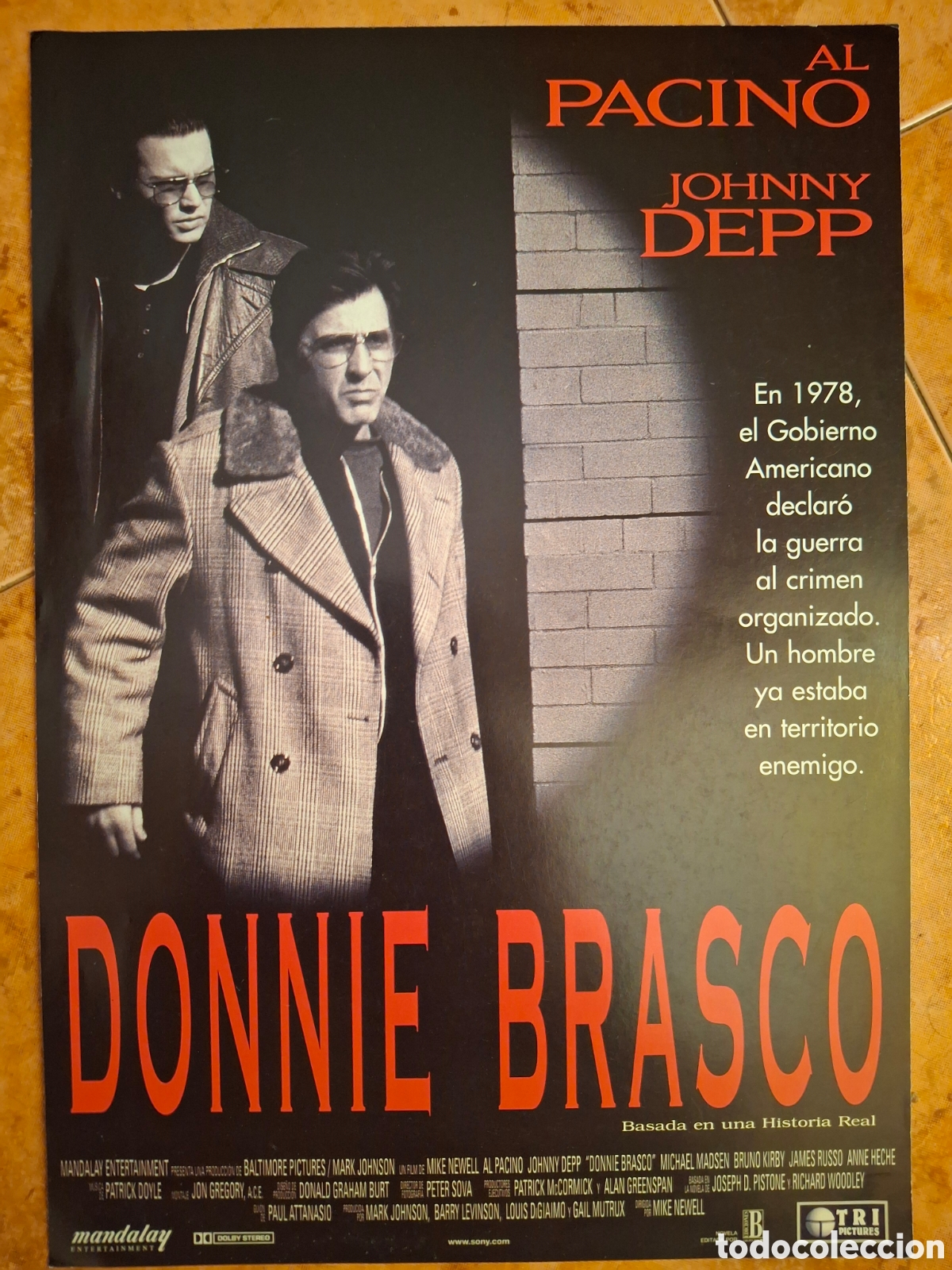 Cine: Folleto de Mano / Flyer Cine - Donnie Brasco (1997) - Al Pacino / Johnny Depp