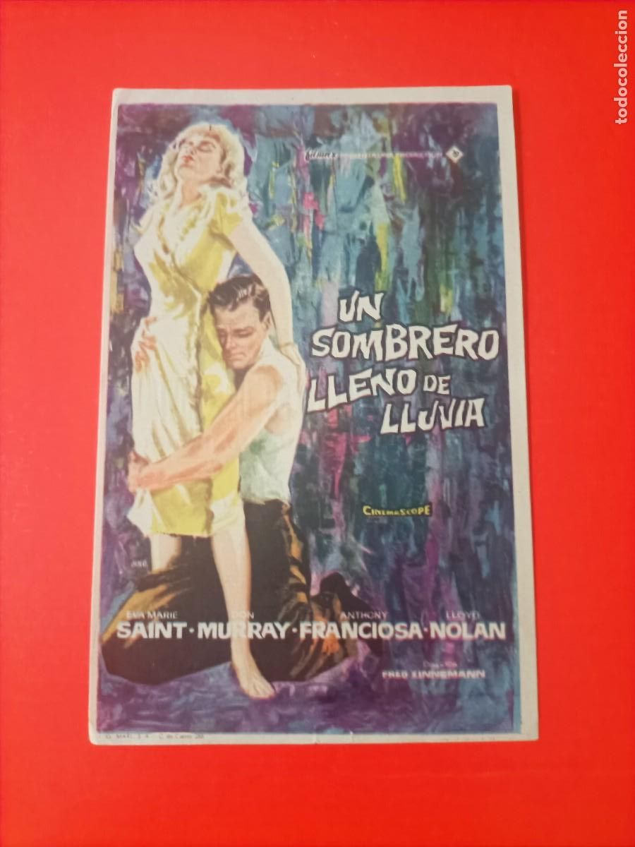 Cine: UN SOMBRERO LLENO DE LLUVIA. C/P. CINE PAR&Iacute;S. EST&Aacute; NUEVO. EVA MARIE SAINT, DON MURRAY.