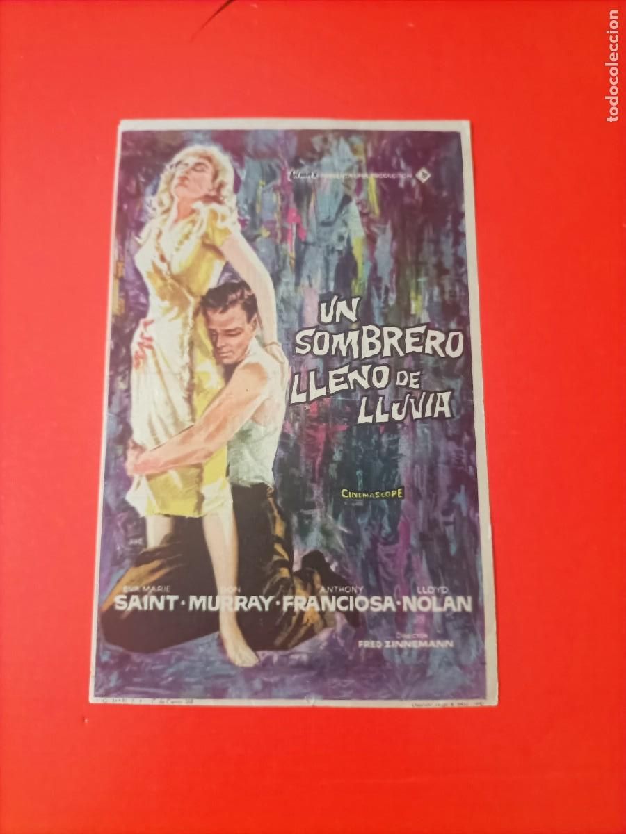 Cine: UN SOMBRERO LLENO DE LLUVIA. C/P. CINE PAR&Iacute;S. EST&Aacute; NUEVO. EVA MARIE SAINT, DON MURRAY.