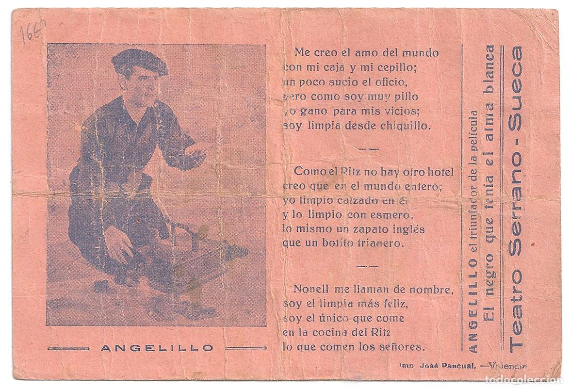  Foglietti di film di film antichi di cinema: PTCC 550 COMEDIA LIRICA ANGELILLO PROGRAMA TARJETA TEATRO SERRANO SUECA 1936