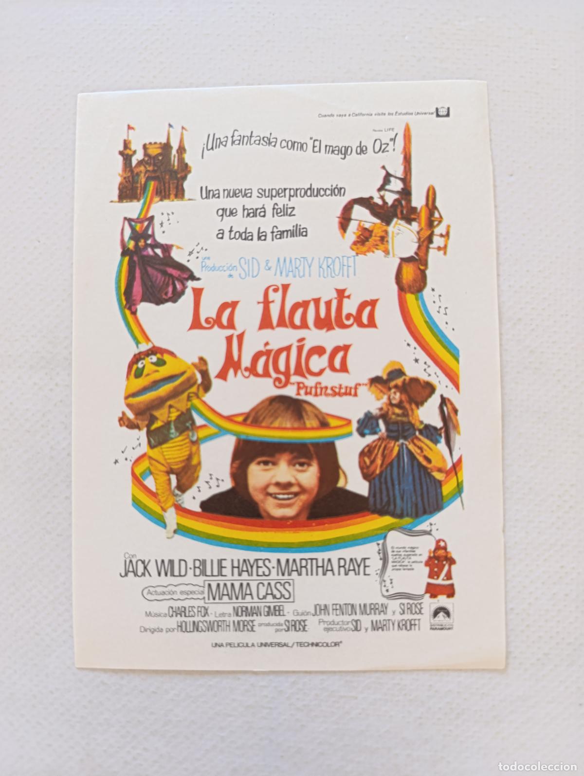 Cine: FOLLETO DE MANO - LA FLAUTA MAGICA - SIN PUBLICIDAD (150G)