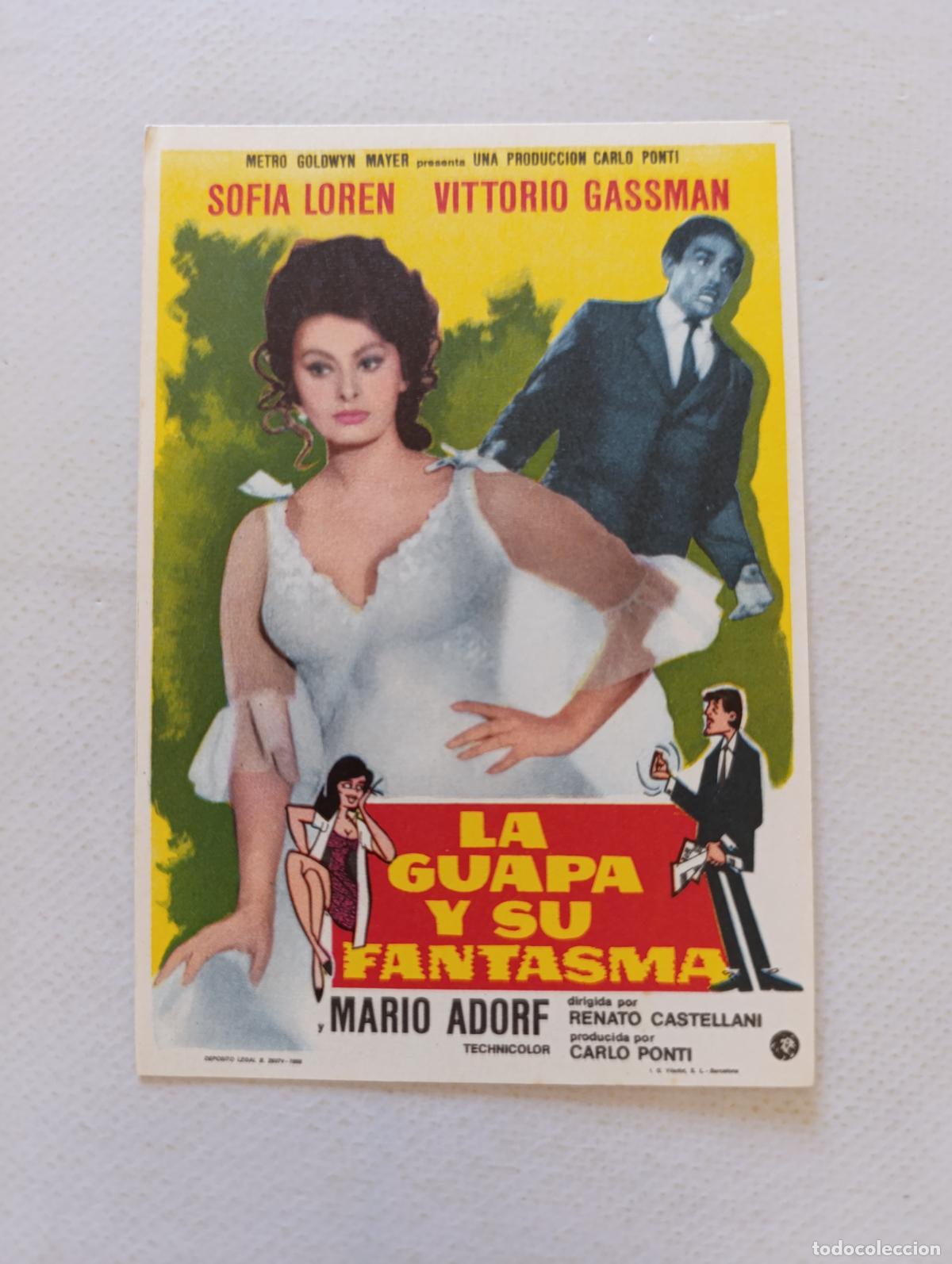 Cine: FOLLETO DE MANO - LA GUAPA Y SU FANTASMA - SOFIA LOREN, VITTORIO GASSMAN - SIN PUBLICIDAD (150G)