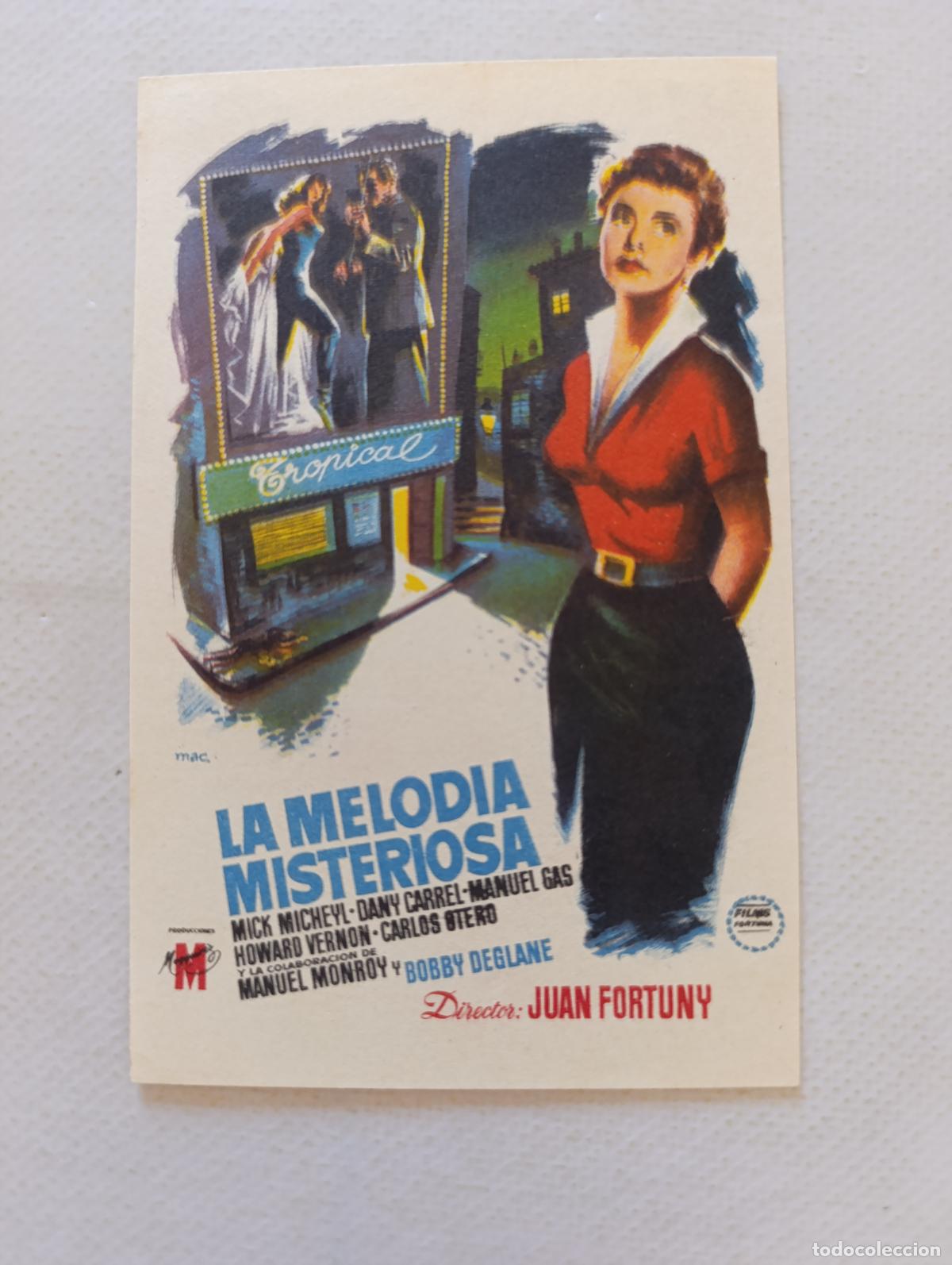 Cine: FOLLETO DE MANO - LA MELODIA MISTERIOSA - SIN PUBLICIDAD (150H)