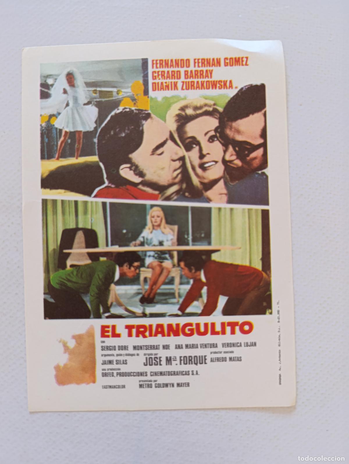 Cine: FOLLETO DE MANO - EL TRIANGULITO - FERNANDO FERNAN GOMEZ - SIN PUBLICIDAD (150H)