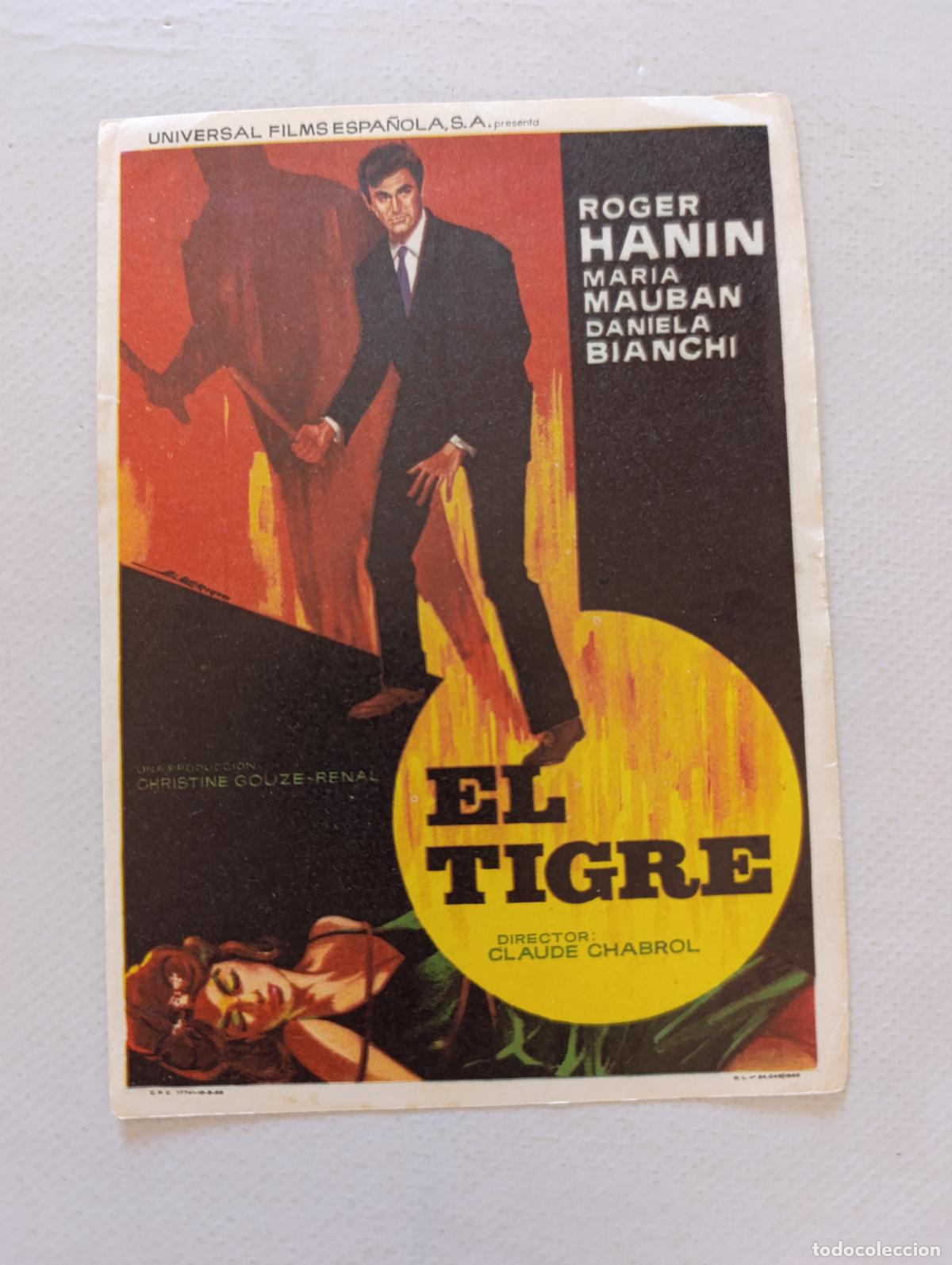 Cine: FOLLETO DE MANO - EL TIGRE - ROGER HANIN - SIN PUBLICIDAD (150H)