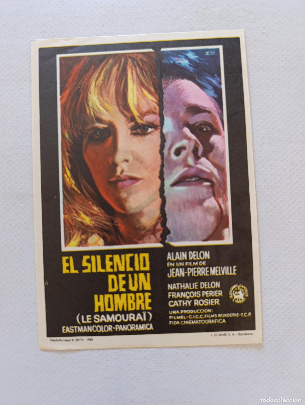 Cine: FOLLETO DE MANO - EL SILENCIO DE UN HOMBRE (LE SAMOURAI) - ALAIN DELON - SIN PUBLICIDAD (150H)