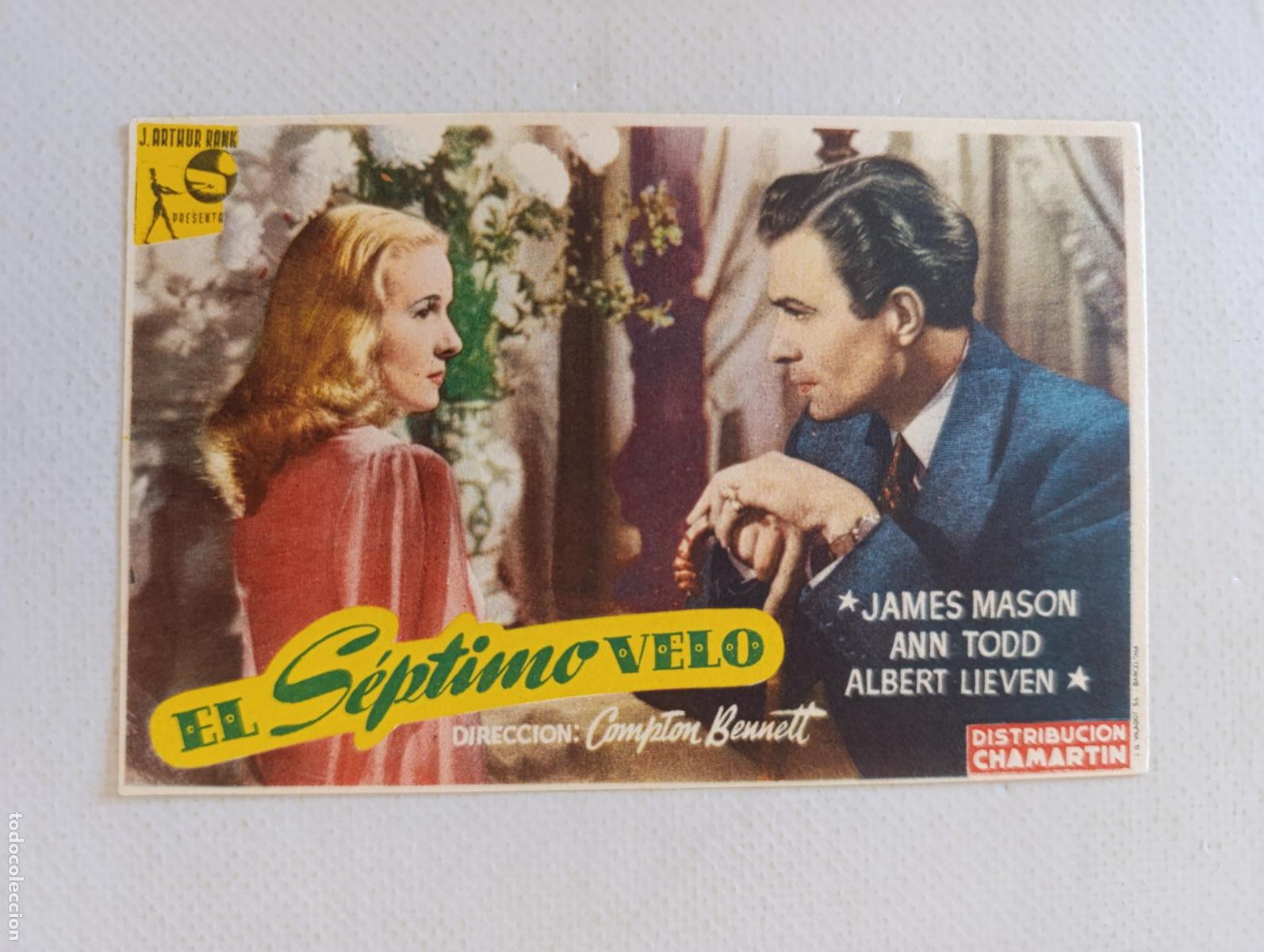 Cine: FOLLETO DE MANO - EL SEPTIMO VELO - JAMES MASON - SIN PUBLICIDAD (150F)