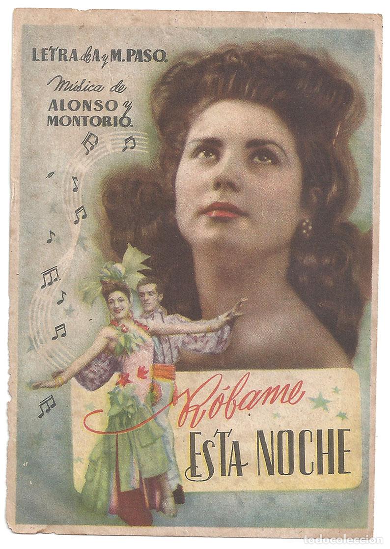  Foglietti di film di film antichi di cinema: PTCC 550 ROBAME ESTA NOCHE PROGRAMA SENCILLO TEATRO BRETON 1947