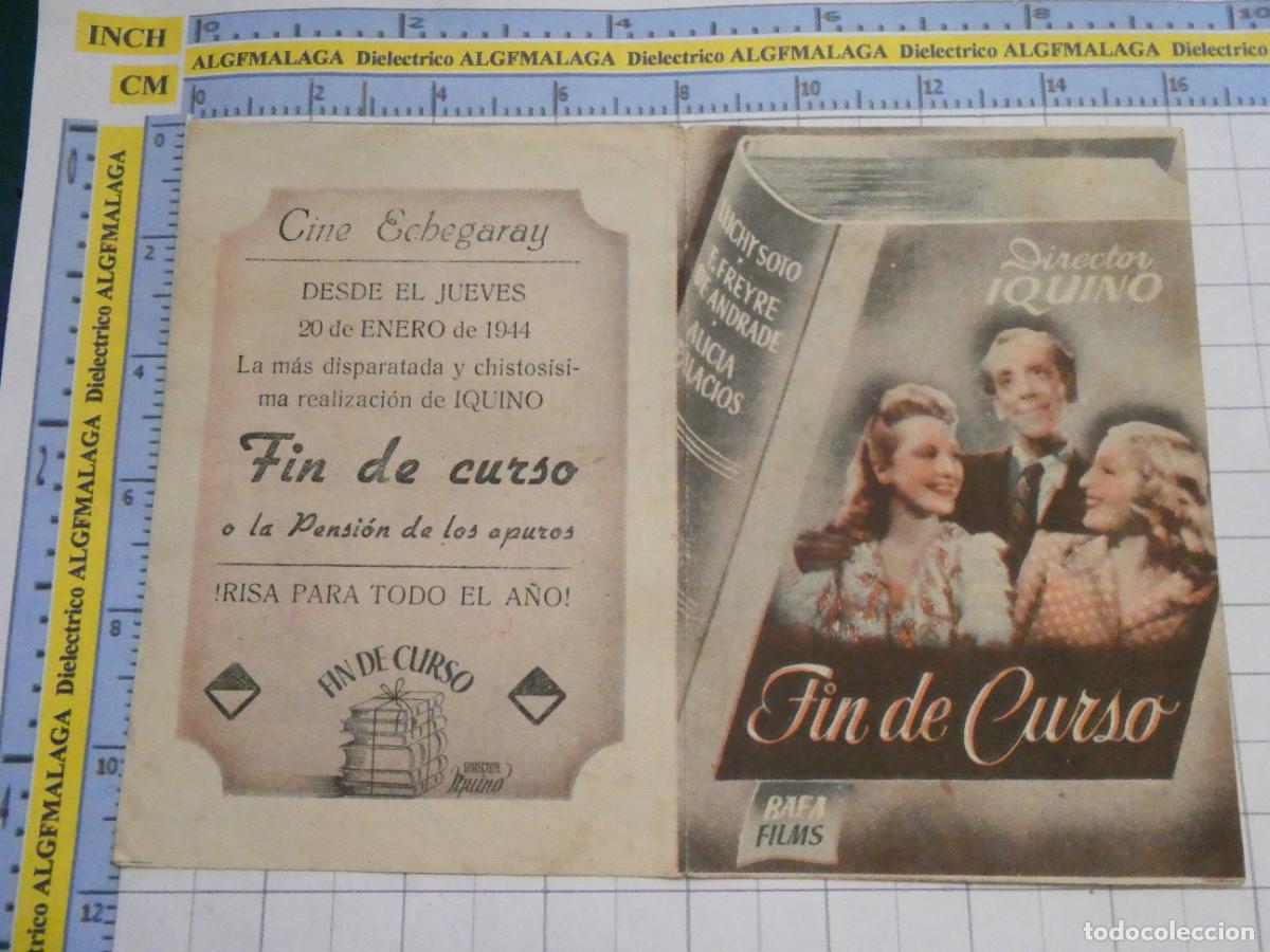 Cine: PROGRAMA DE MANO. PEL&Iacute;CULA FIN DE CURSO PUBLICIDAD CINE ECHEGARAY M&Aacute;LAGA. 169