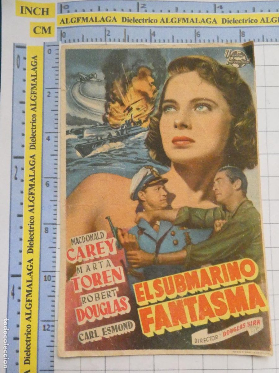 Cine: PROGRAMA DE MANO. PEL&Iacute;CULA EL SUBMARINO FANTASMA CINE ECHEGARAY M&Aacute;LAGA. 183