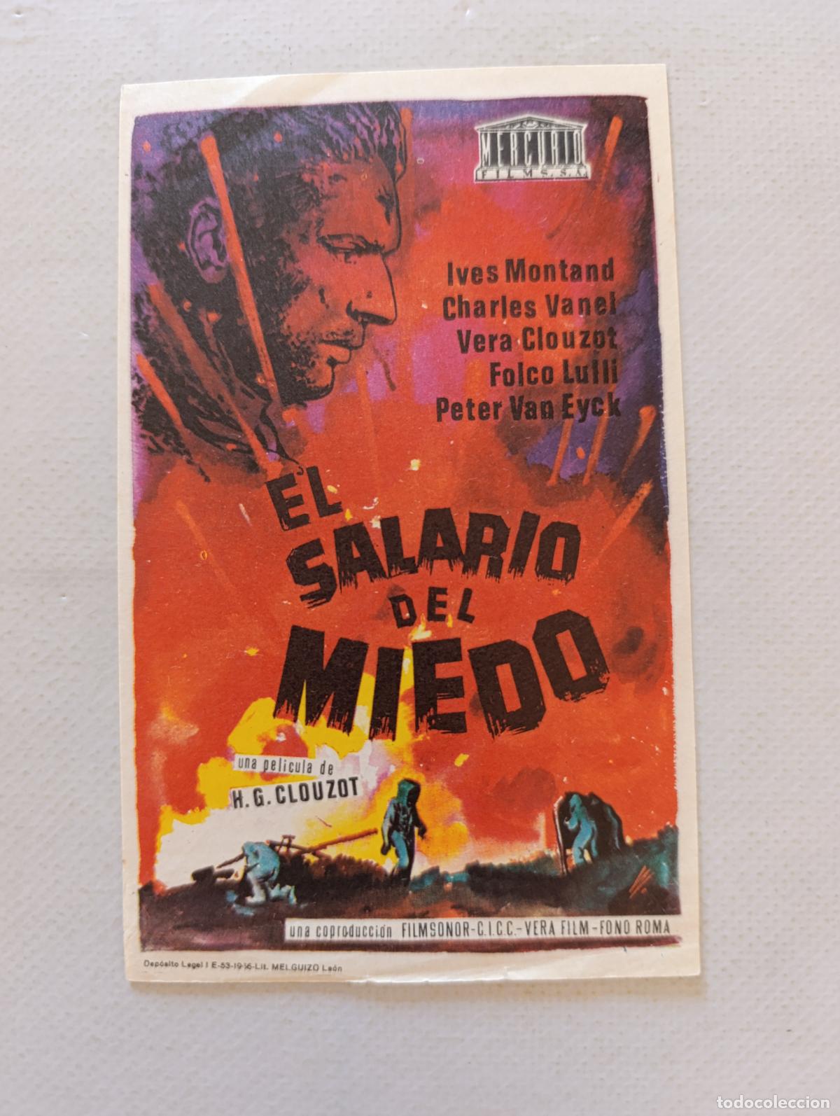 Cine: FOLLETO DE MANO - EL SALARIO DEL MIEDO - IVES MONTAND - SIN PUBLICIDAD (150F)