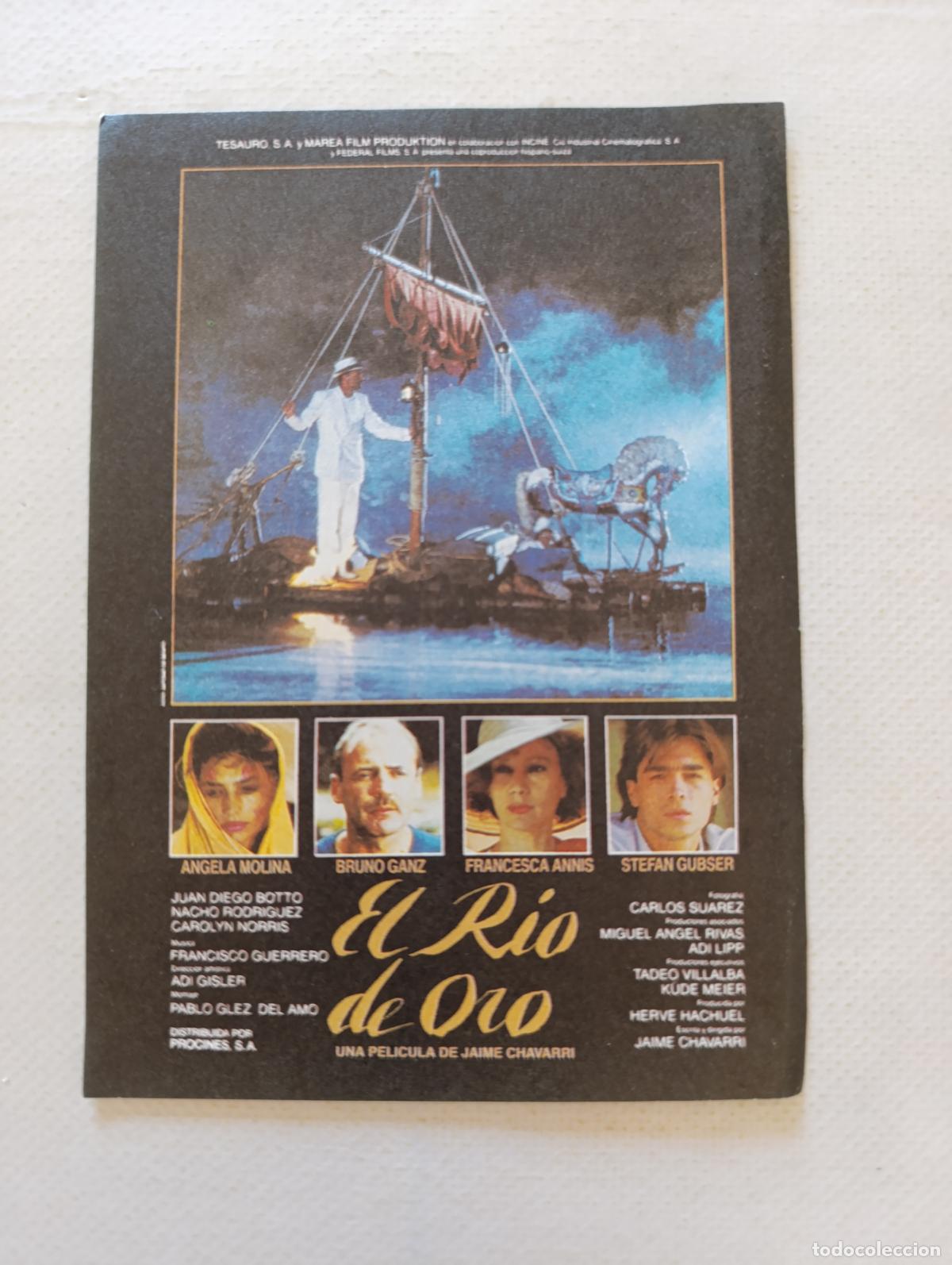 Cine: FOLLETO DE MANO - EL RIO DE ORO - ANGELA MOLINA - SIN PUBLICIDAD (150F)