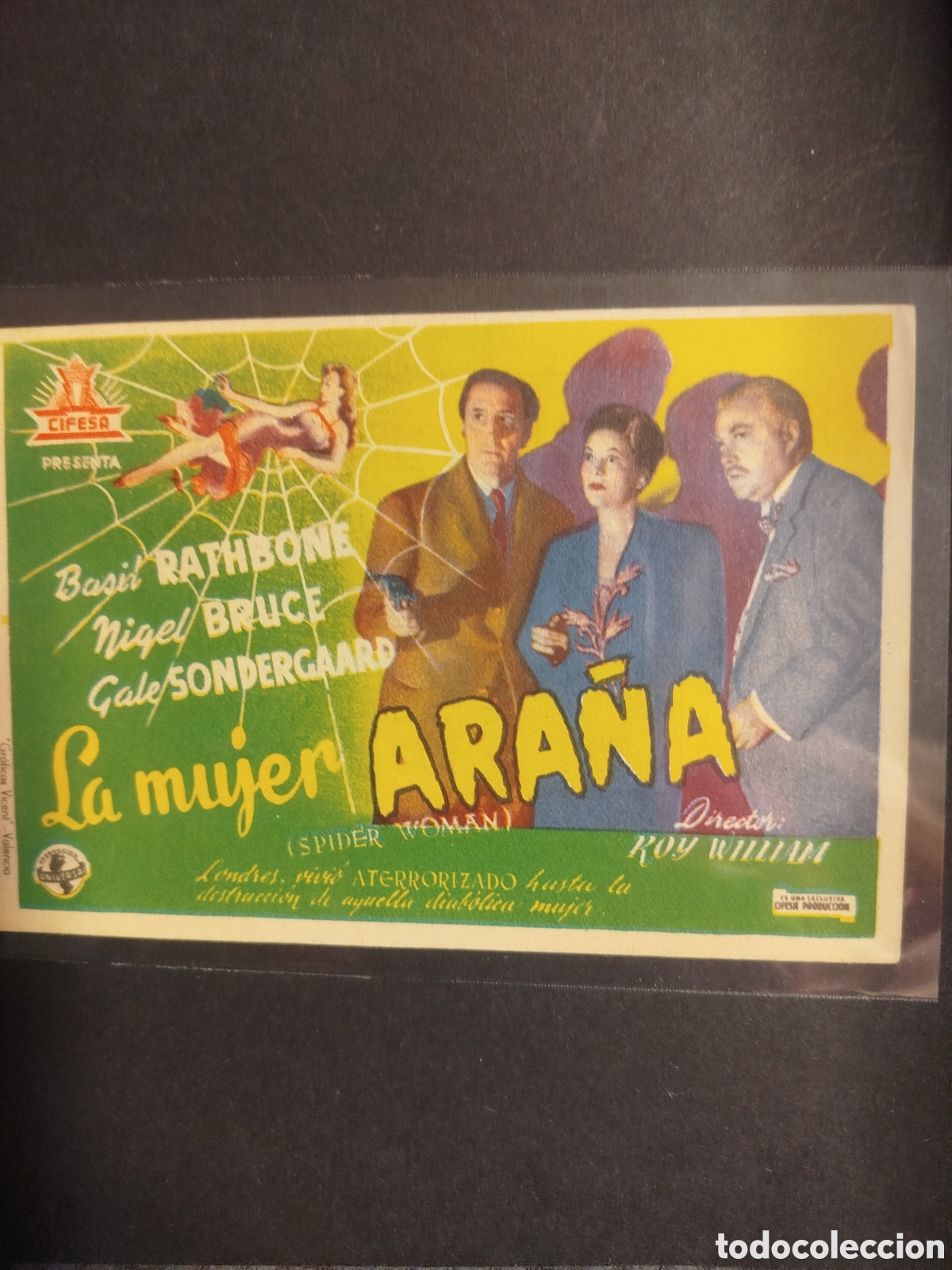 Cine: LA MUJER ARA&Ntilde;A FOLLETO DE MANO