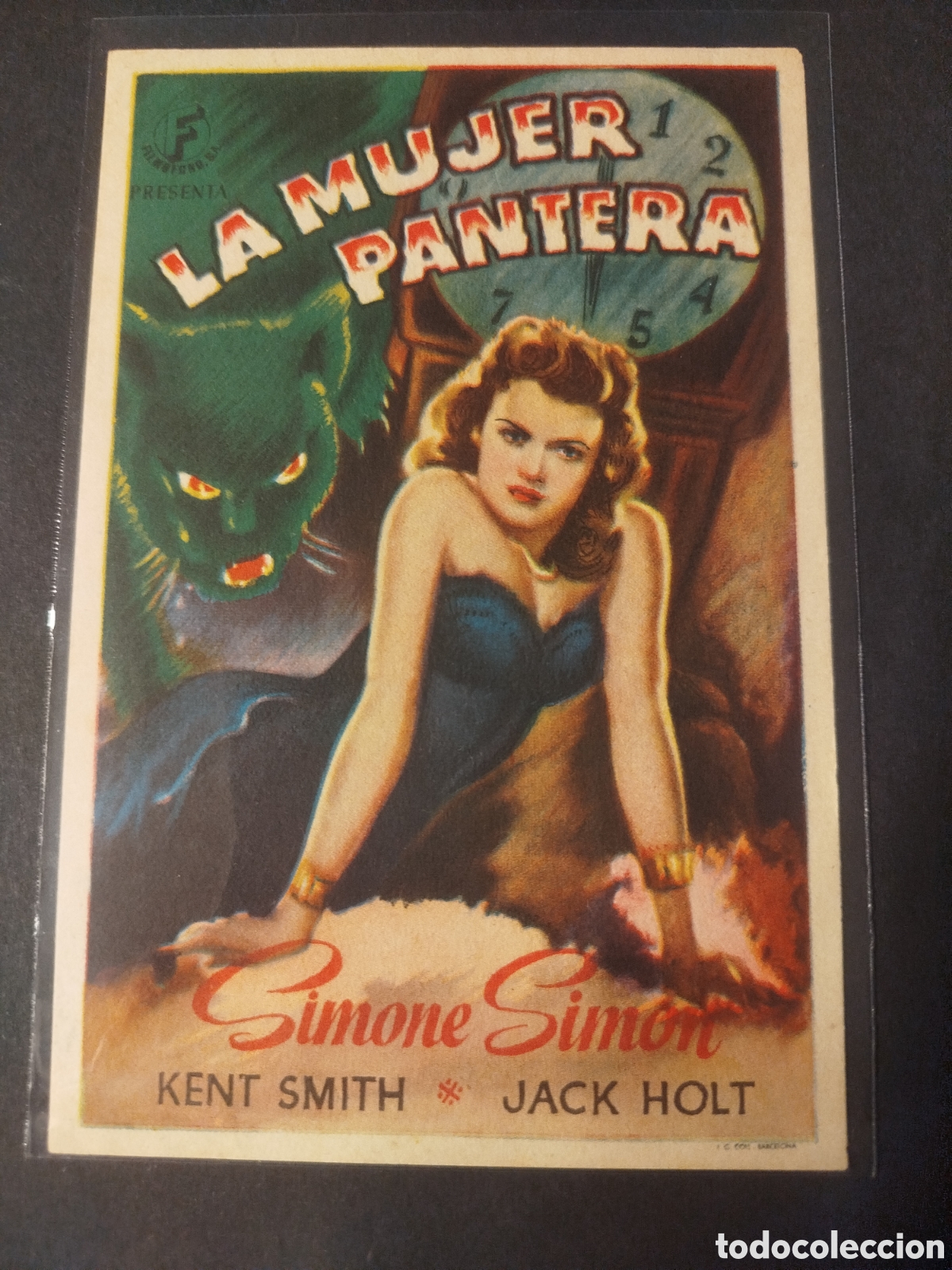 Cine: LA MUJER PANTERA PROGRAMA DE MANO S/P