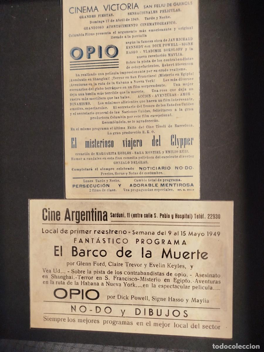 Cine: OPIO 2 PROGRAMAS DE MANO C/P - Foto 2