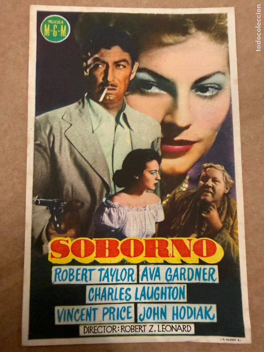 Cine: SOBORNO. Mide unos 13x8cms. Antiguo programa de cine - Foto 1