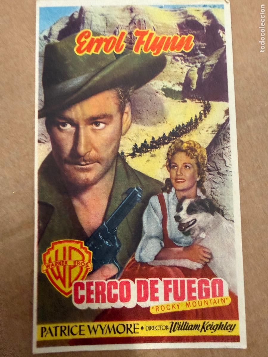  Foglietti di film di film antichi di cinema: CERCO DE FUEGO. Mide unos 17x9,5cms. Antiguo programa de cine