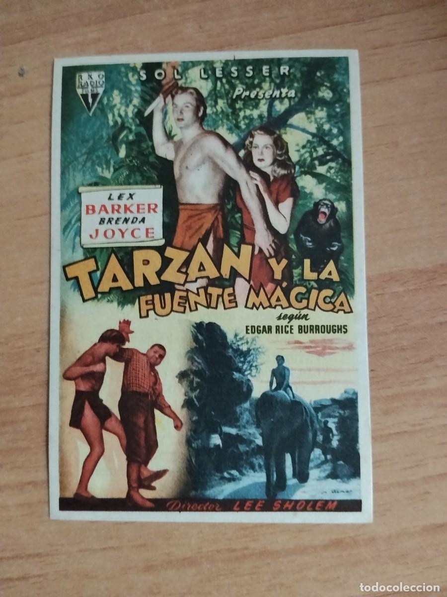 Folhetos de m&atilde;o de filmes antigos de cinema: ROSA--PROGRAMA DE CINE-- TARZAN Y LA FUENTE MAGICA CT