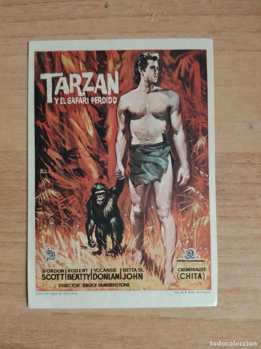Folhetos de m&atilde;o de filmes antigos de cinema: ROSA--PROGRAMA DE CINE-- TARZAN Y EL SAFARI PERDIDO