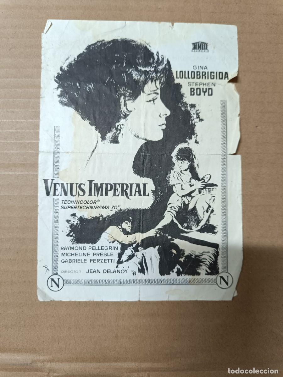 Cine: ANTIGUA PROGRAMACION DE CINE, KURSAAL, PELICULA VENUS IMPERIAL, 1963, LOLLOBRIGIDA, FOLLETO -P25