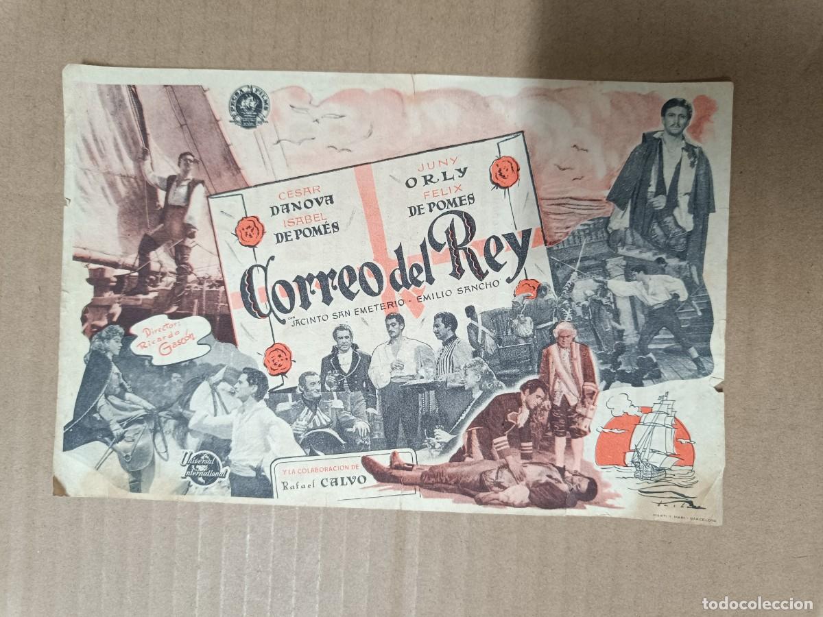 Cine: ANTIGUA PROGRAMACION DE CINE MAJESTIC BARCELONA, PELICULA CORREO DEL REY, 1951, FOLLETO -P25